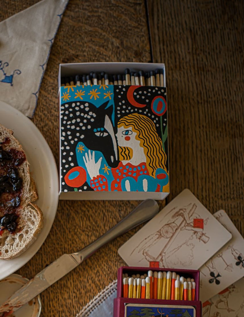 Square Luxury Match Box Heart Horse