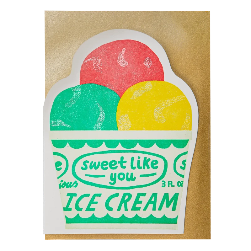 Cut-Out Card Ice Cream Pot