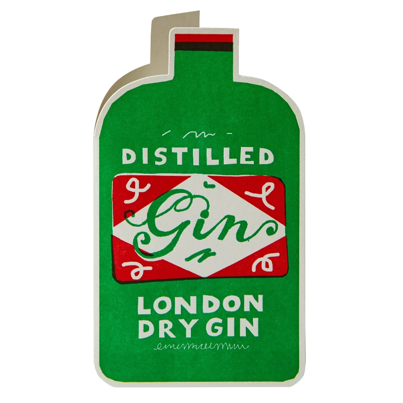 Cut-Out Card Gin Bottle