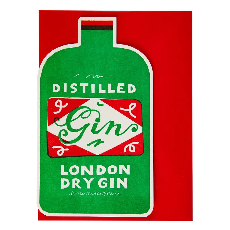 Cut-Out Card Gin Bottle