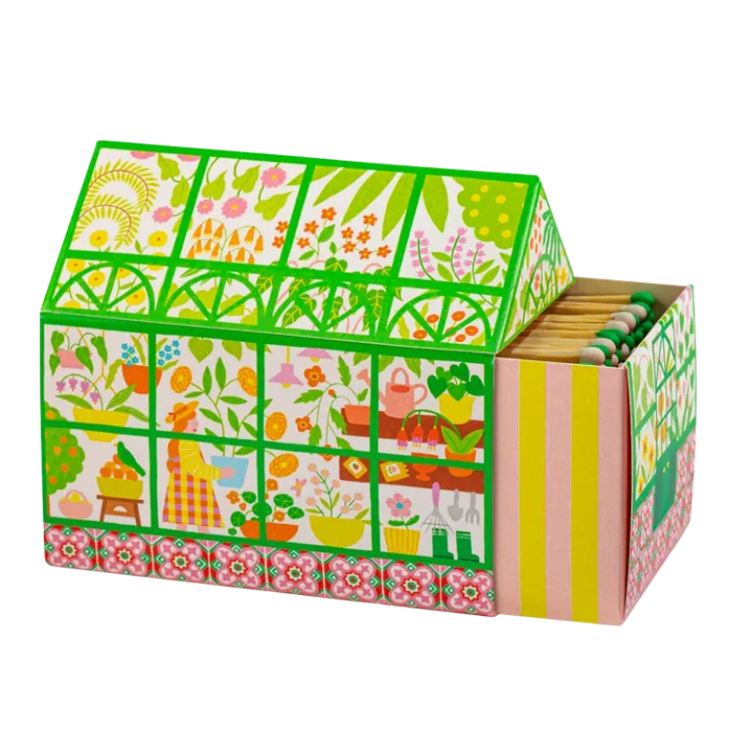 Greenhouse House-Shaped Matchbox