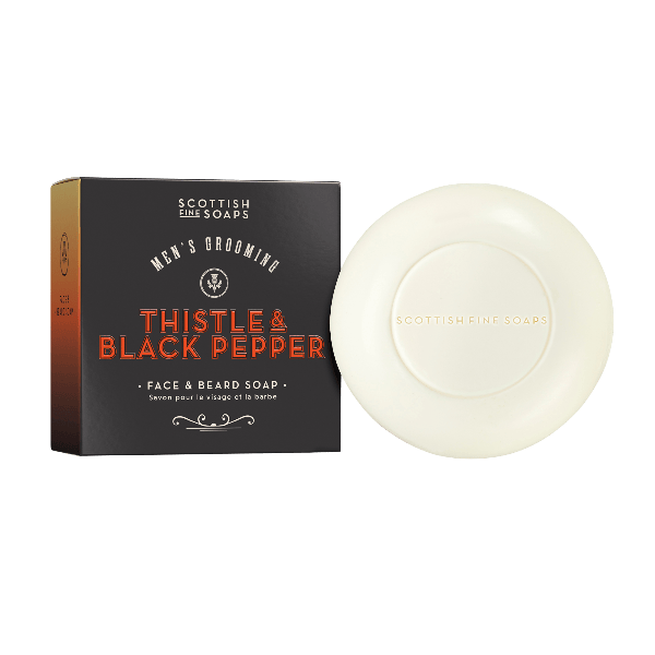 Thistle & Black Pepper Face & Beard Soap Carton 100g