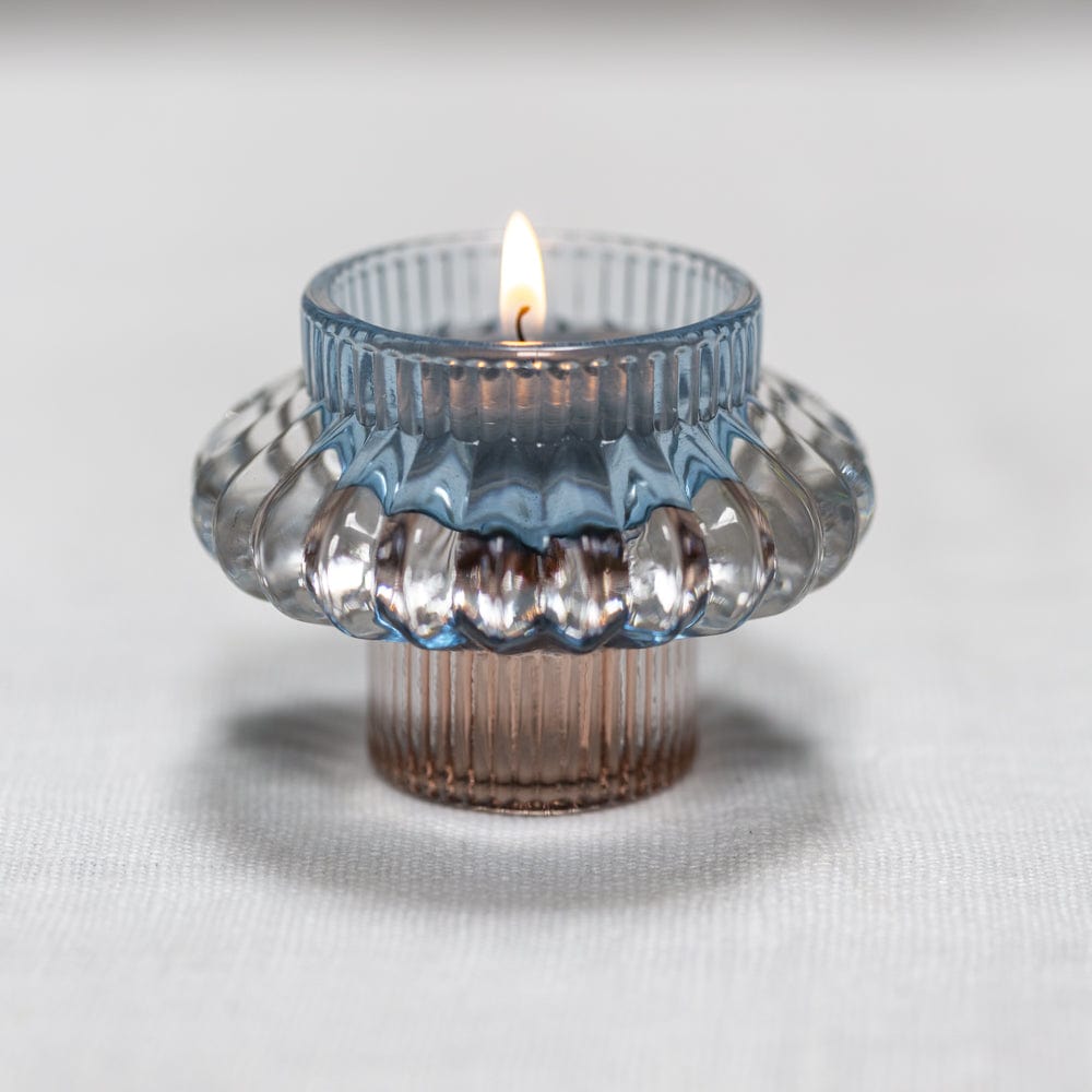 Large Duo Glass Candleholder