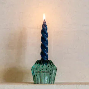 Duo Glass Candleholder Green