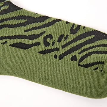 Roka Wimbledon Organic Cotton Printed Crew Socks Artichoke Mixed Animal