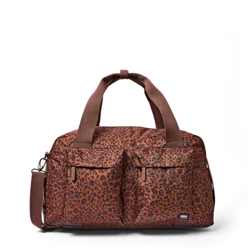 Roka Gatwick Recycled Canvas Travel Bag, Mini Leopard