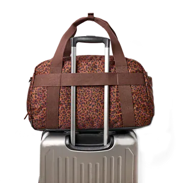 Roka Gatwick Recycled Canvas Travel Bag, Mini Leopard