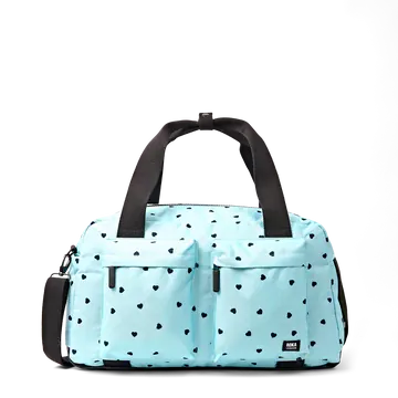 Roka Gatwick Recycled Canvas Travel Bag, Heart Print
