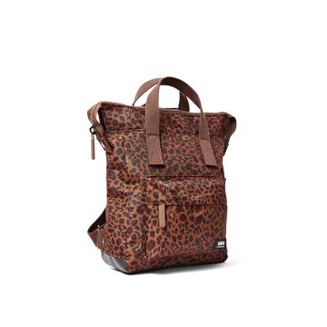 Roka Bantry Mini Leopard Recycled Canvas Small Rucksack