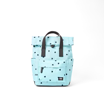 Roka Canfield Heart Print Recycled Canvas Medium Rucksack