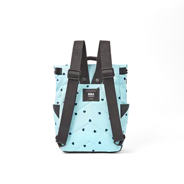 Roka Canfield Heart Print Recycled Canvas Medium Rucksack