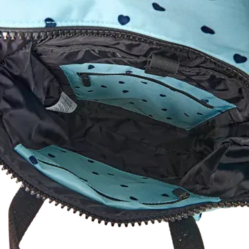 Roka Canfield Heart Print Recycled Canvas Medium Rucksack