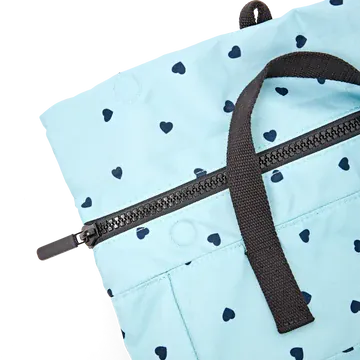 Roka Canfield Heart Print Recycled Canvas Medium Rucksack