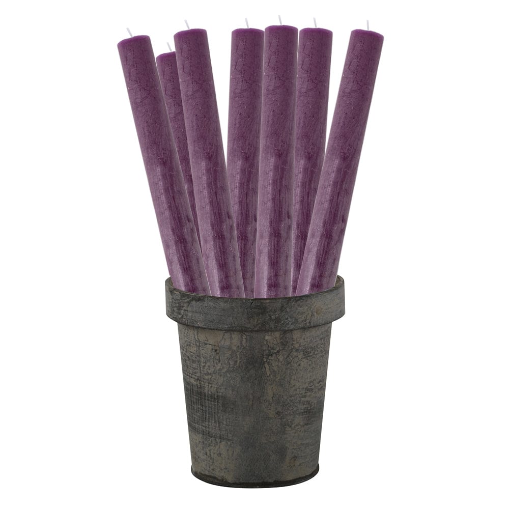 Rustic Dinner Candle Amethyst 