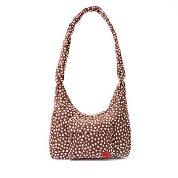 Roka Belsize Puffy Shoulder Bag, Medium Brown Dot