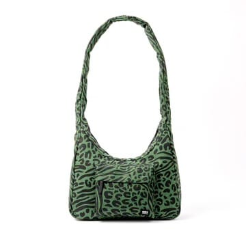 Roka Belsize Puffy Shoulder Bag, Medium Mixed Animal Print in Artichoke