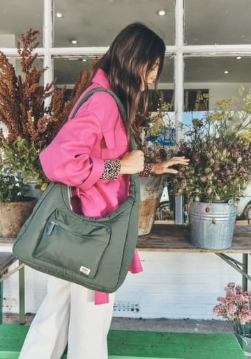Roka Belsize Puffy Shoulder Bag, Medium Olive