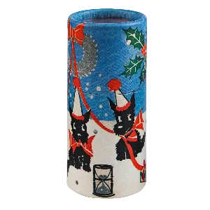 Festive Scotty Dog Cylinder Matches, Large