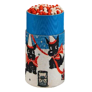 Festive Scotty Dog Cylinder Matches, Large