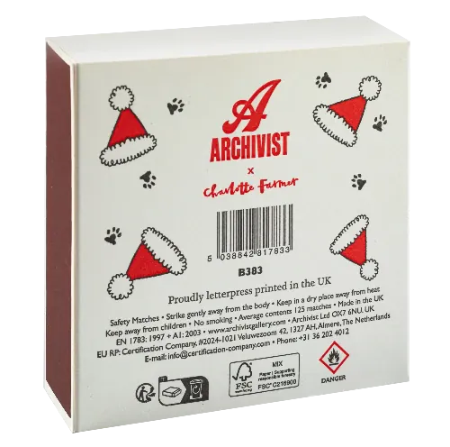 Square Luxury Match Box Festive Tiger