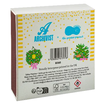 Square Luxury Match Box Christmas Supplies