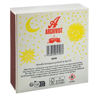 Square Luxury Match Box Moon and Star