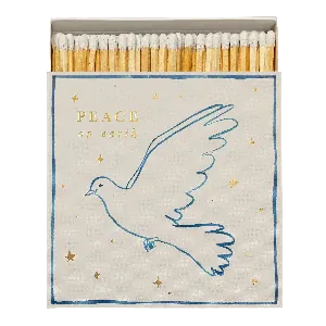 Square Luxury Match Box Peace Dove