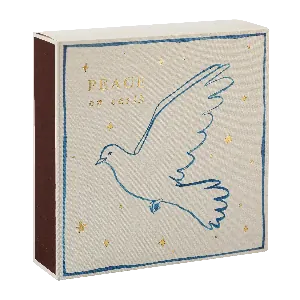 Square Luxury Match Box Peace Dove