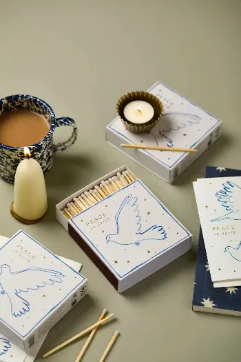Square Luxury Match Box Peace Dove