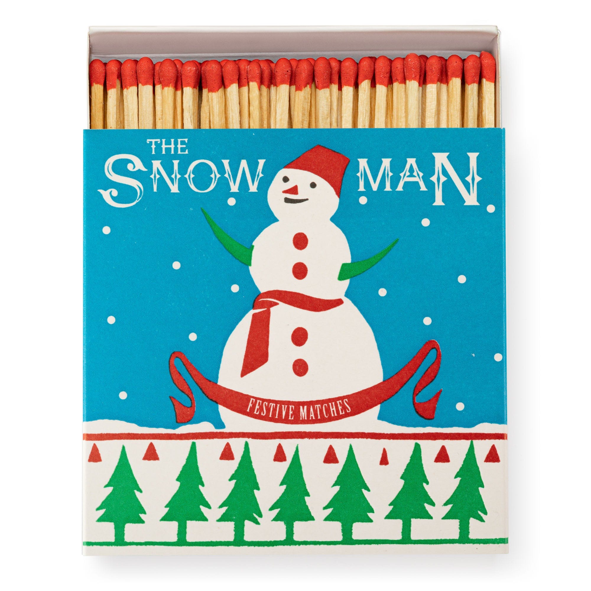 Square Luxury Match Box The Snowman