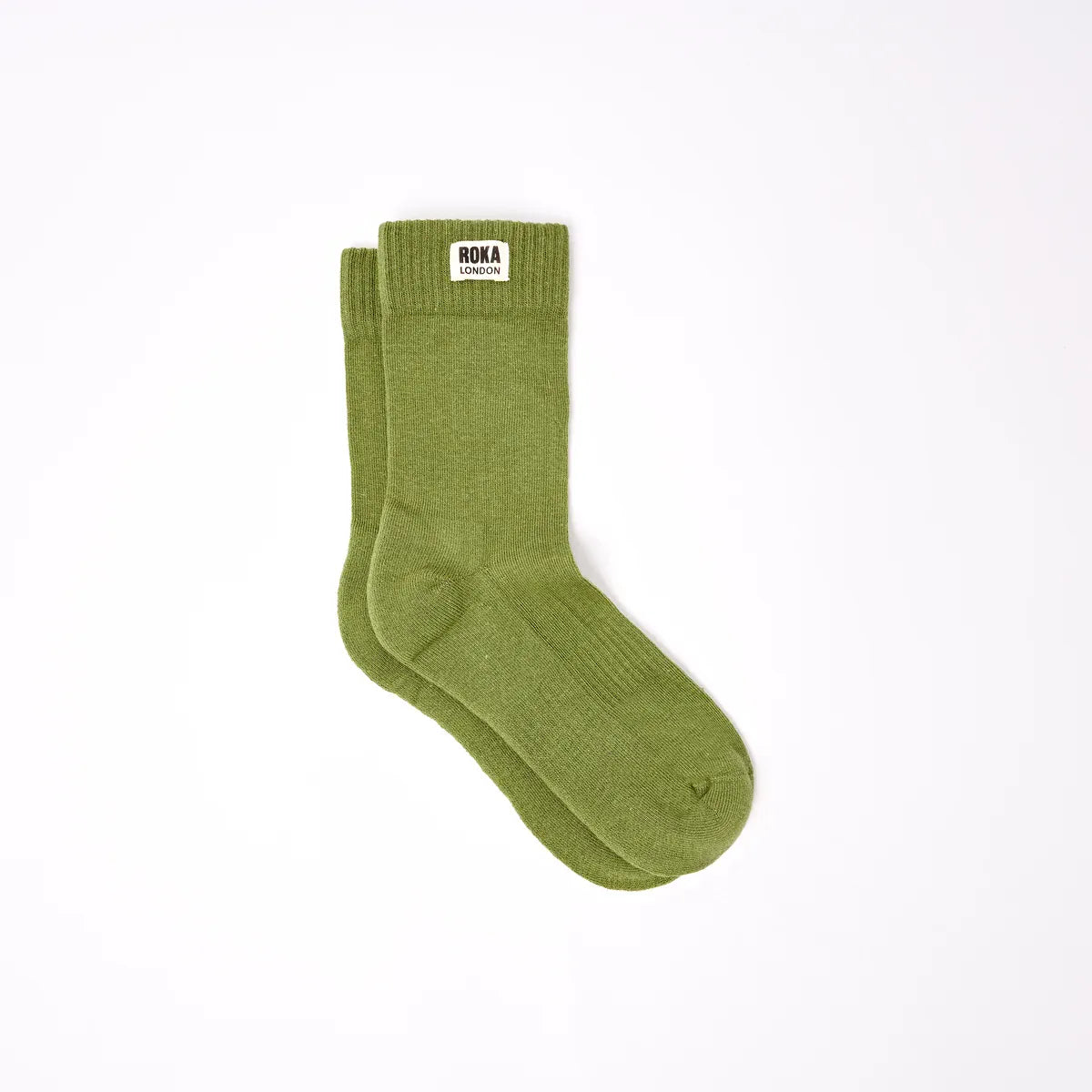Roka Wimbledon Organic Cotton Crew Socks For Women, Avocado