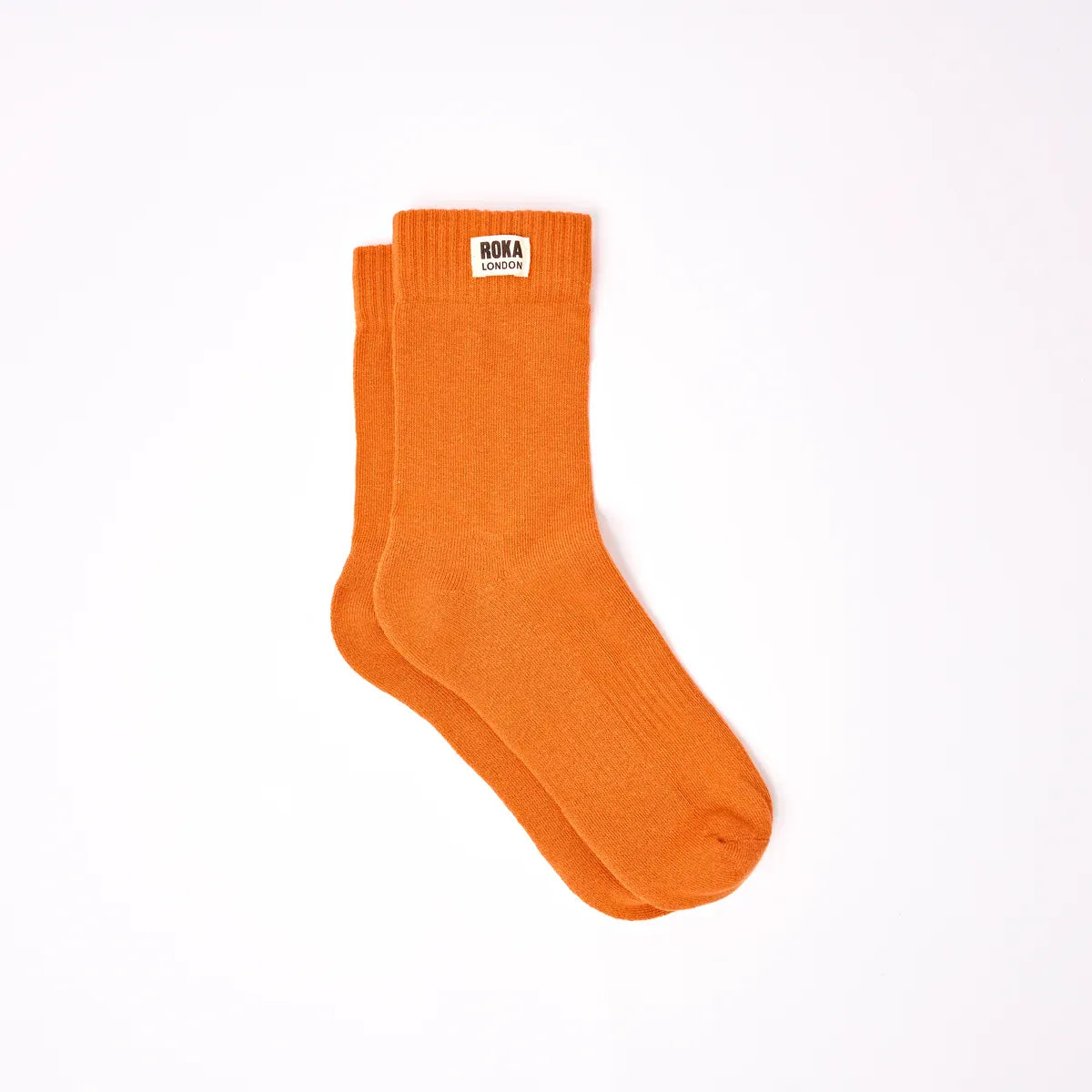 Roka Wimbledon Organic Cotton Crew Socks For Women, Burnt Orange