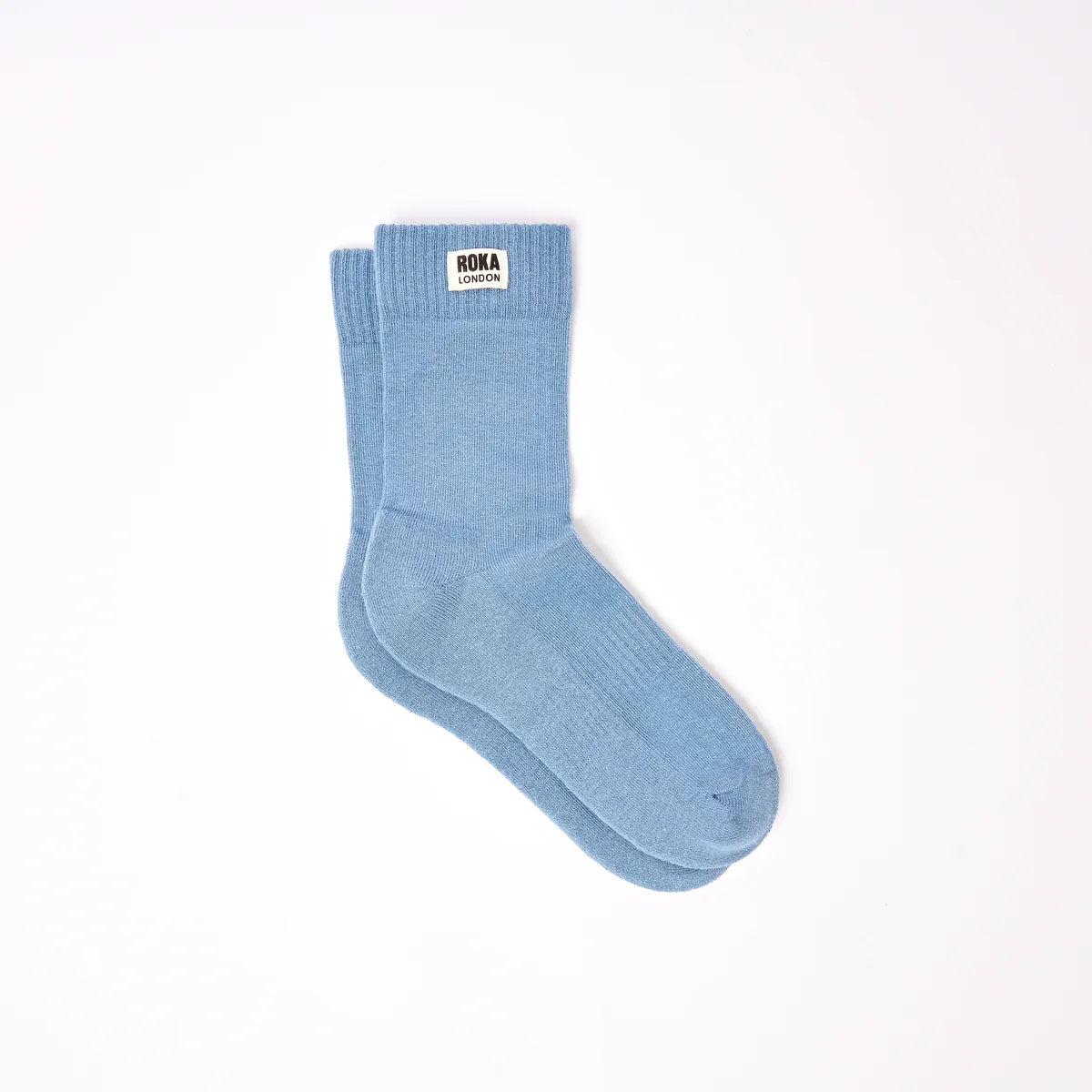 Roka Wimbledon Organic Cotton Crew Socks For Women, Airforce