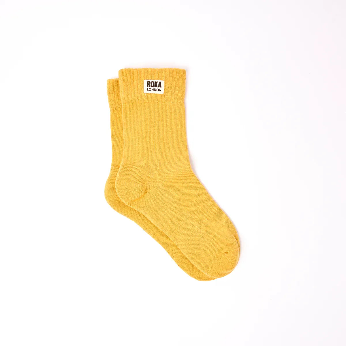 Roka Wimbledon Organic Cotton Crew Socks For Women, Corn