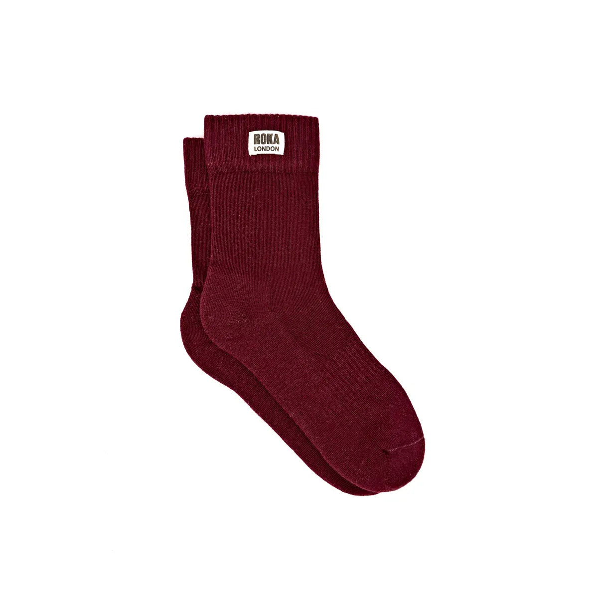 Roka Wimbledon Organic Cotton Crew Socks For Women, Plum
