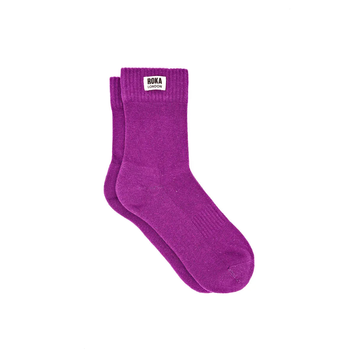 Roka Wimbledon Organic Cotton Crew Socks For Women, Mulberry