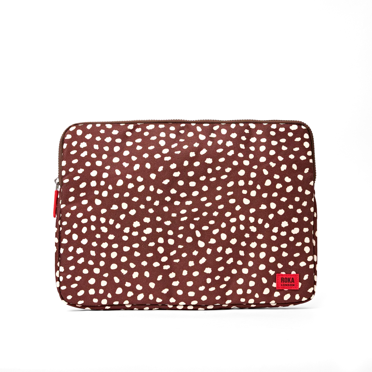 Roka Brick Lane Laptop Sleeve Brown Dot