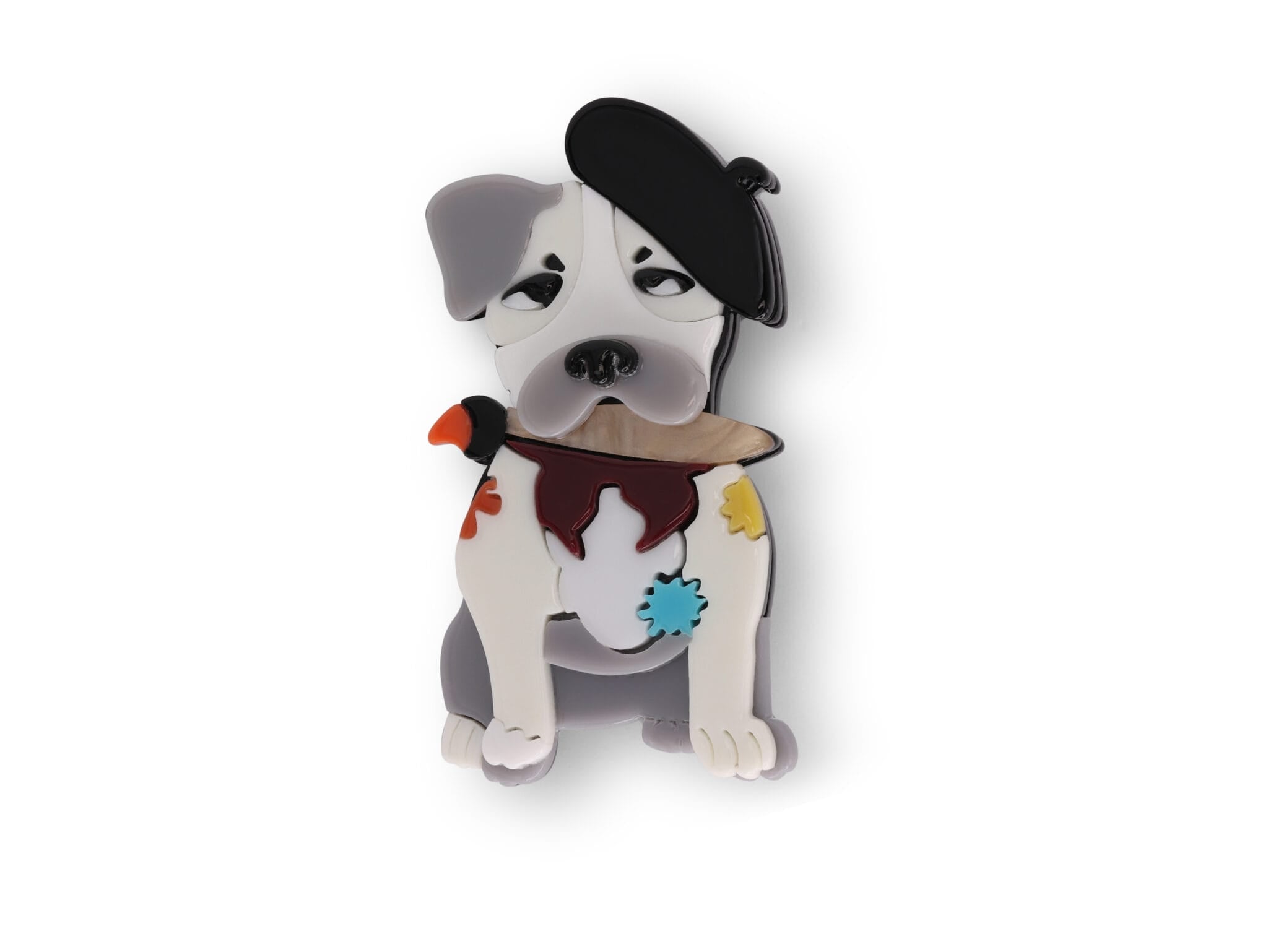 Terrier Scout Perspex Brooch