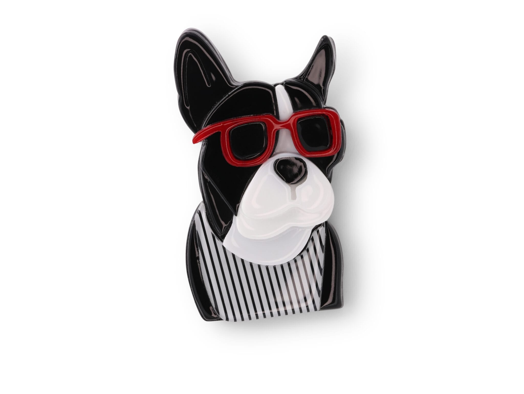 Bulldog Perspex Brooch