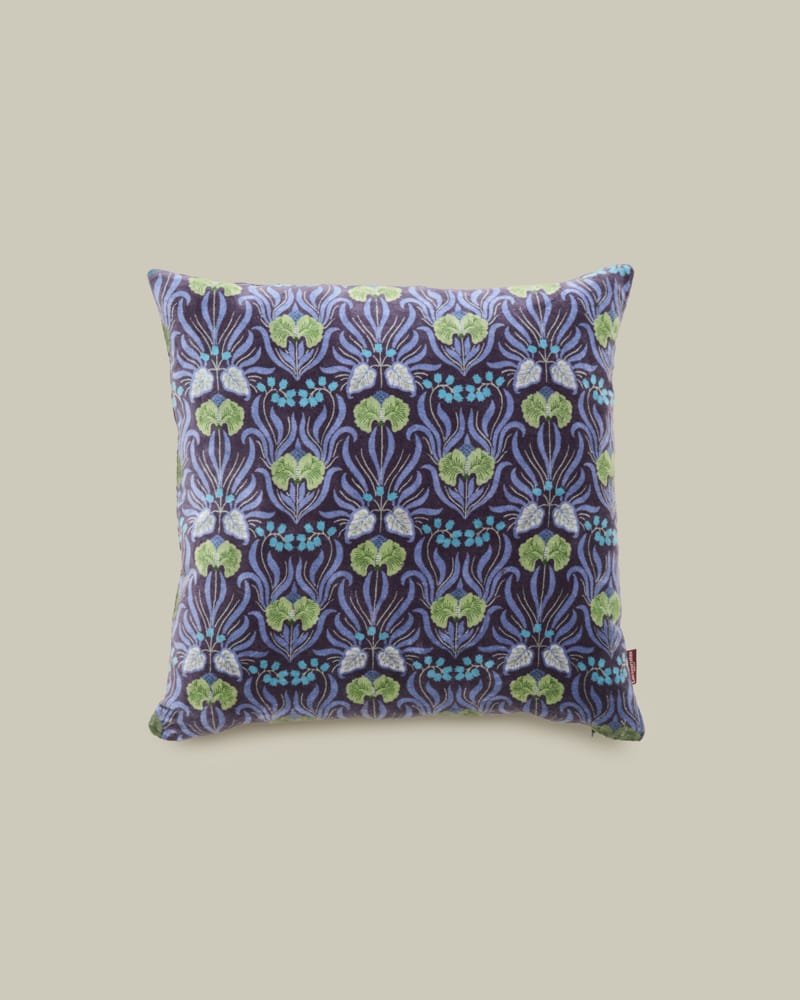 Muguet Blue Velvet Cushion 45x45cm