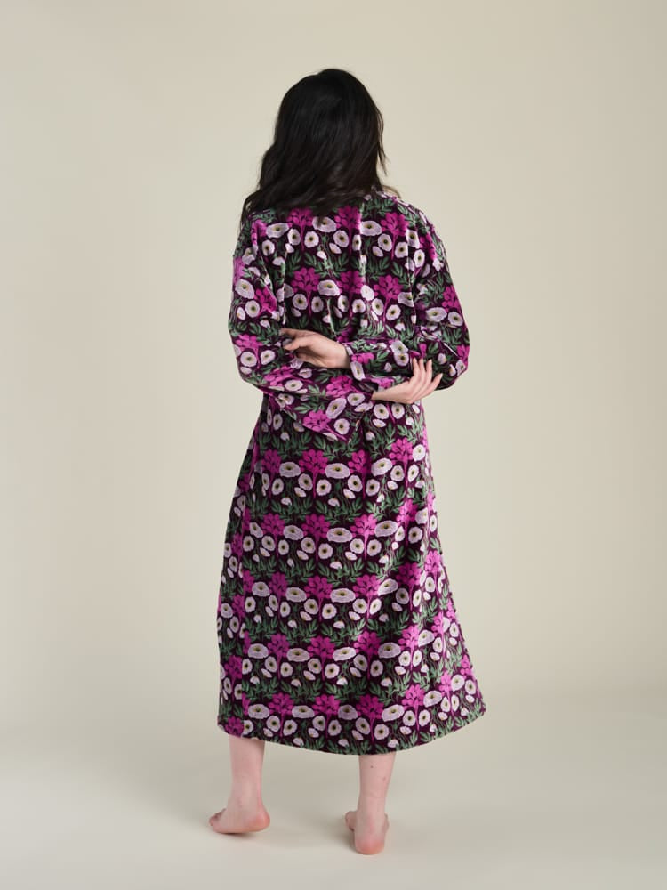 Les Touristes Velvet Dressing Gown Poppy Fig