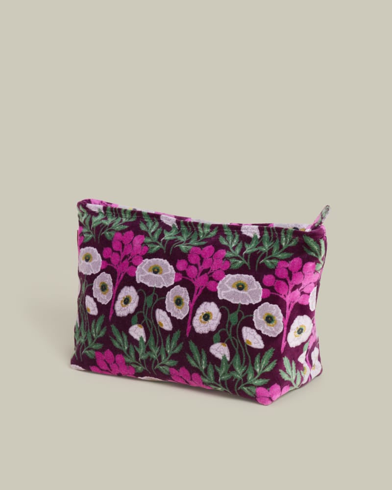 Large Velvet Washbag Poppy Fig