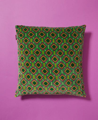Velvet Cushion 45x45cm, Famara Green