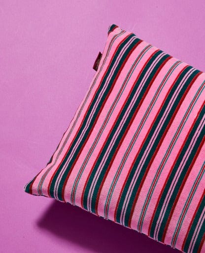 Margate Pink Rectangular Velvet Cushion 55x35cm