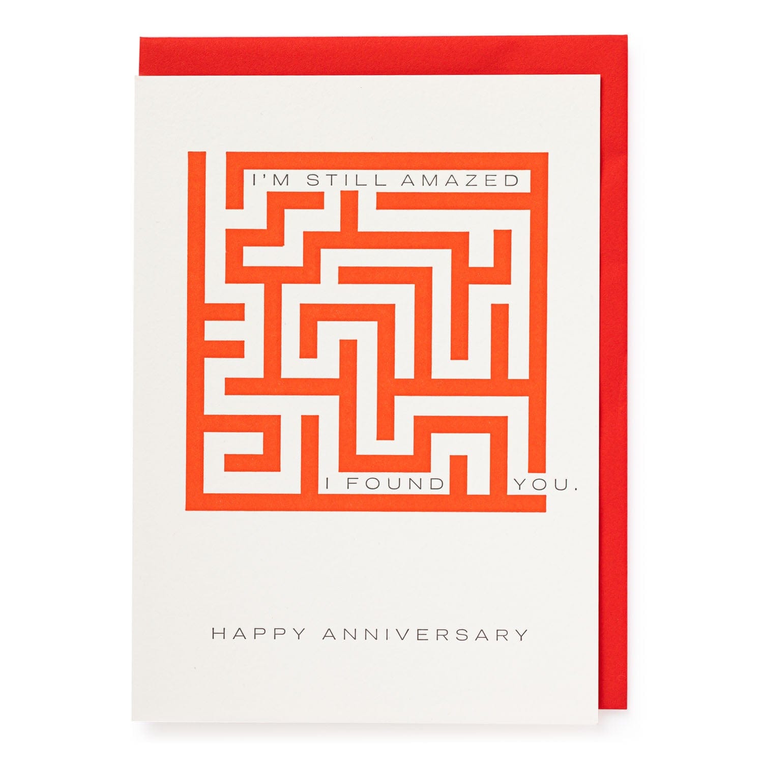 Letterpress Card Amazed Anniversary