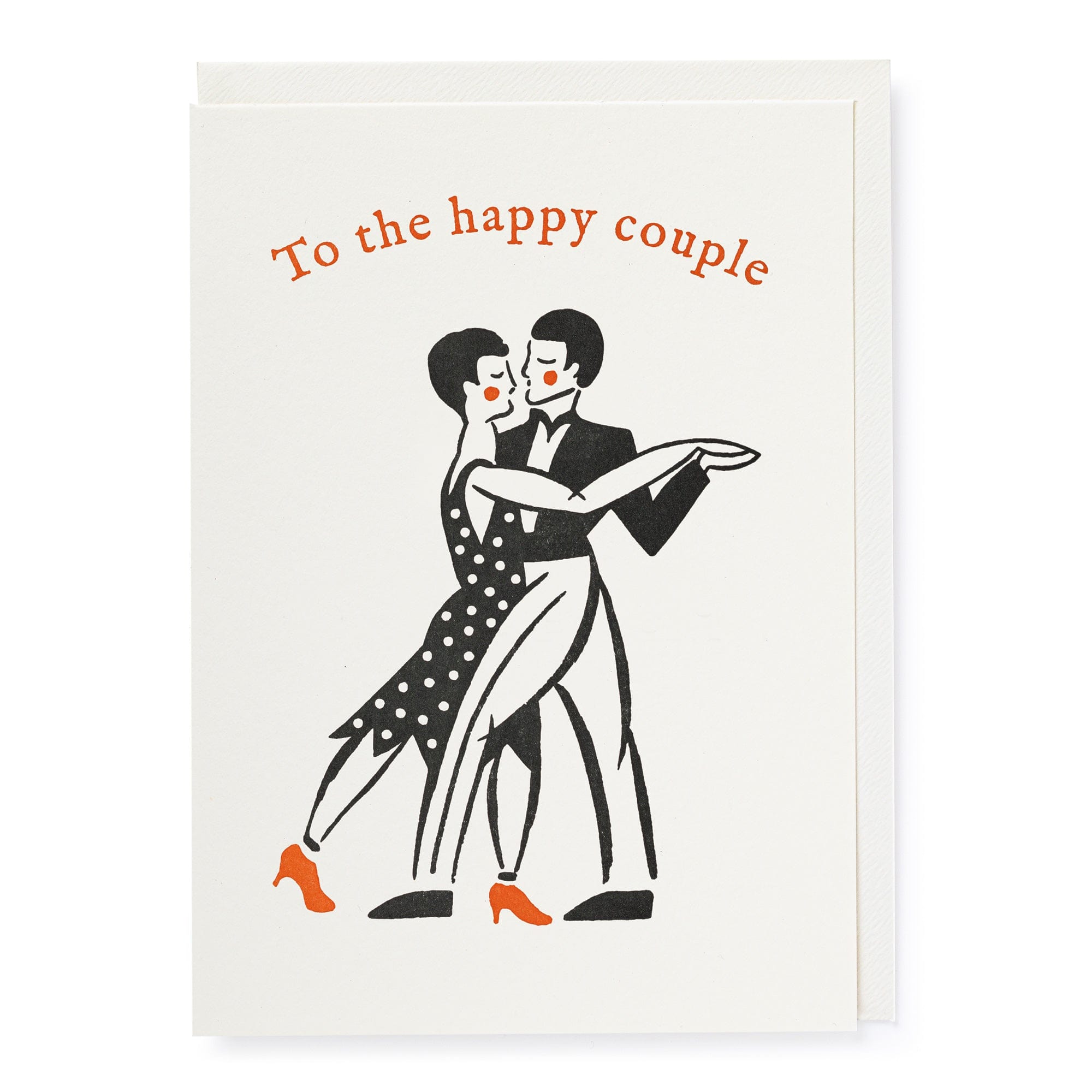 Letterpress Card Dancing Couple