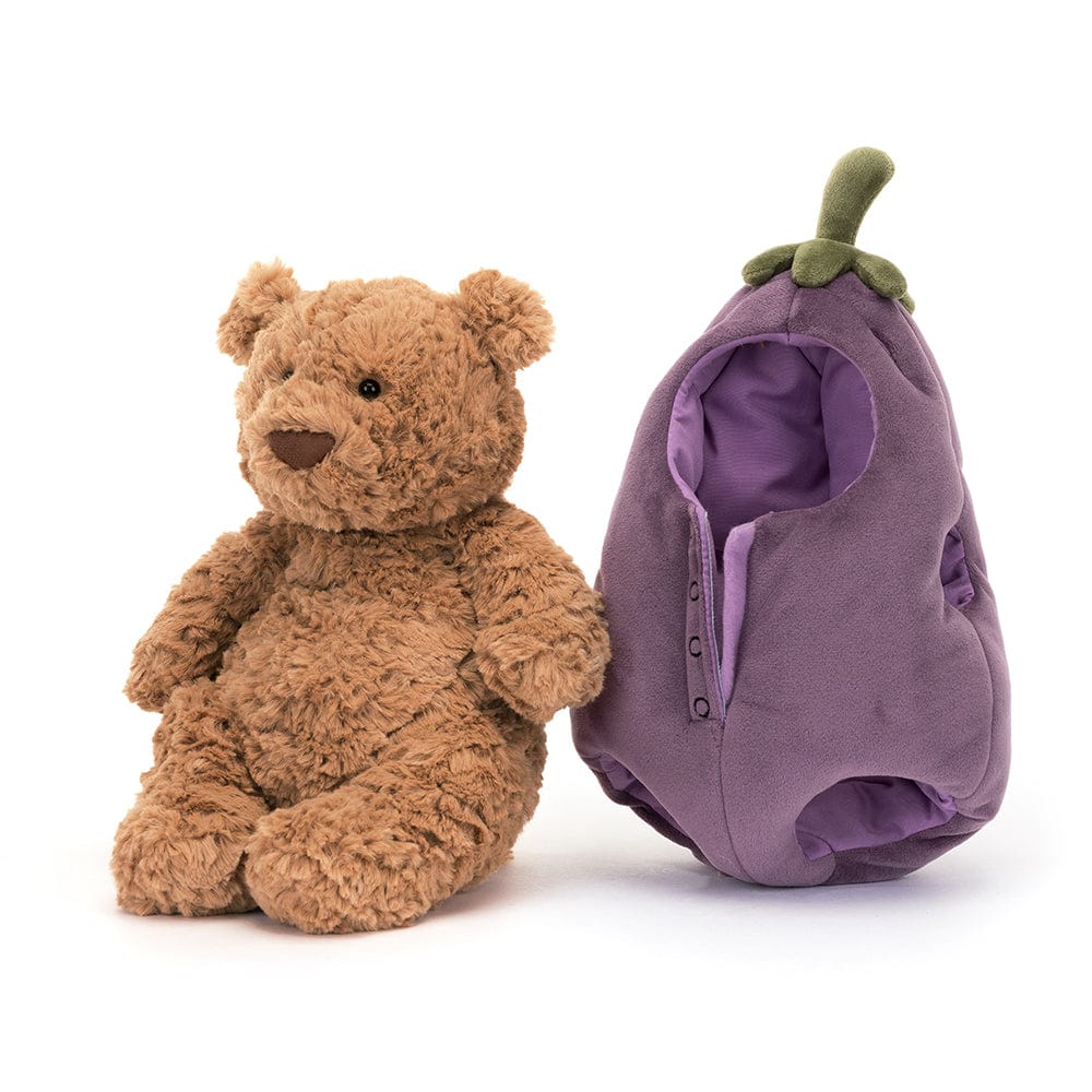 Jellycat Bartholomew Bear Aubergine