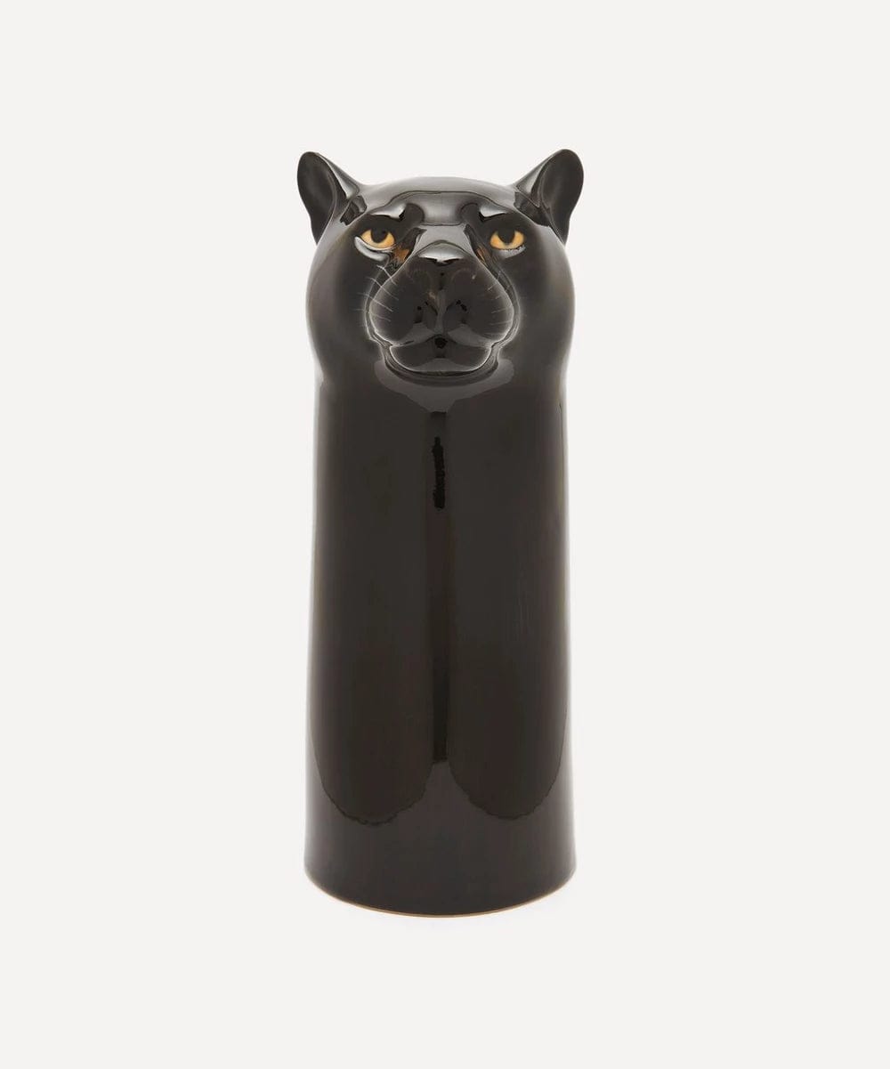 Panther Tall Ceramic Vase