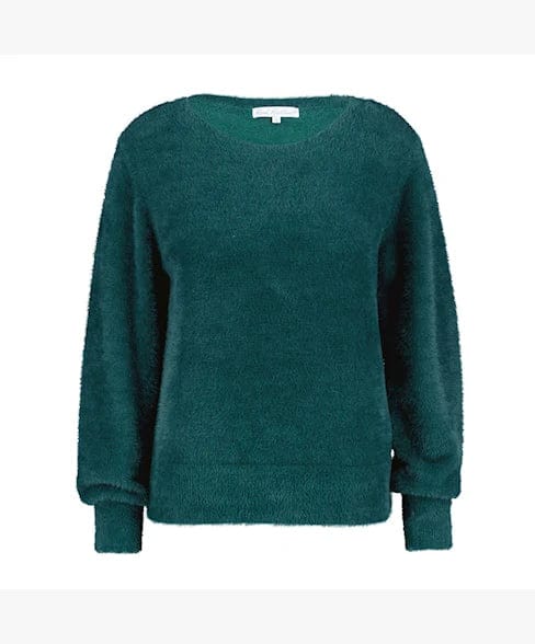 Red Button Bodi Fluffy Sweater Teal