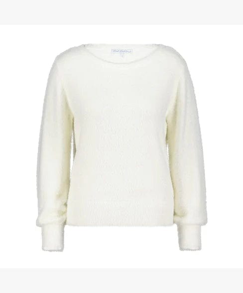 Red Button Bodi Fluffy Sweater Off White